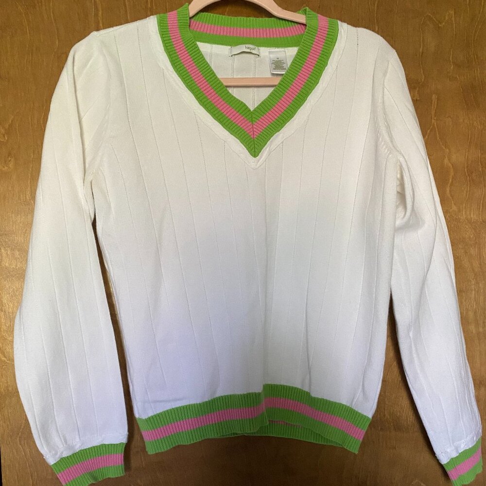 LIZ Golf (by Liz Claiborne) preppy tennis sweater size Medium